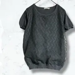 2459＊アースミュージックアンドエコロジー＊ドッキングカットソー グレー M