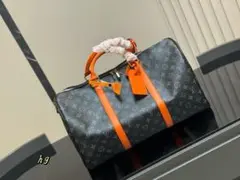 Louis Vuitton ボストンバッグ ブラック/オレンジ