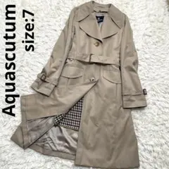 ✨極美品✨【アクアスキュータム】ライナー付 シングルトレンチコート Aライン