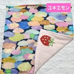 紺　ユキエモン　タオルハンカチ　ハンカチ