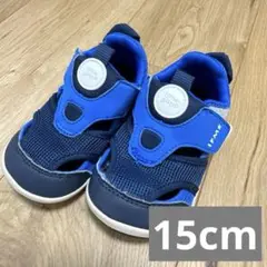 【訳あり】IFME ネイビー/ブルー サンダル ウォーターシューズ15.0cm