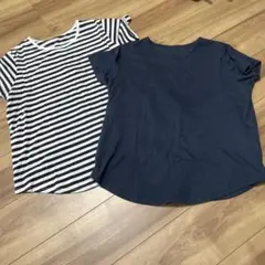 卒乳セール♡ストライプとネイビーのTシャツセット L〜LLサイズ