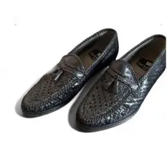 美品！Guy Laroche レディース　メッシュ　タッセルローファー　編み込み