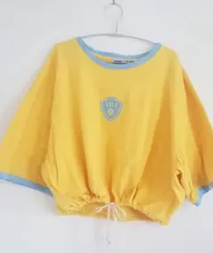 FILA イエロー クロップ丈Tシャツ 3XL