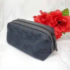 【美品】 GUCCI グッチ GG キャンバス ポーチ 化粧ポーチ コスメポーチ