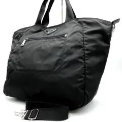 ✨良品PRADA トートバッグ 2way ナイロン 三角プレート ボストンバック