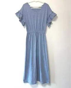 【美品】　titivate 袖フリル マキシワンピース　ロングワンピース