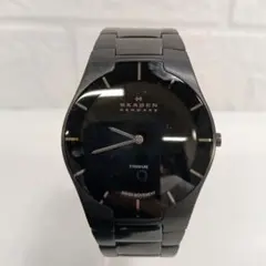 SKAGEN DENMARK ブラック チタン 腕時計