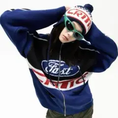 CRITIC RACING ZIP-UP KNIT NAVY
