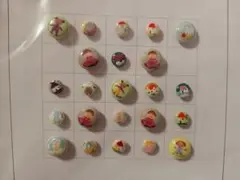 アンティークボタン　ビンテージボタン　ウッドボタン　手書き　値下げ中
