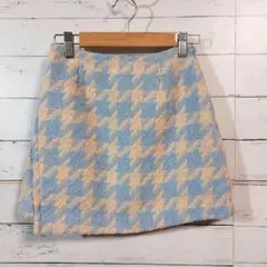 【美品】 リエンダ　レディース　ミニスカート　千鳥柄　ガーリー　春物　夏物　秋物