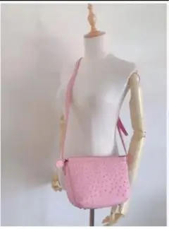 JRA新品‼︎可愛いピンク‼︎オーストリッチ ショルダーバッグ