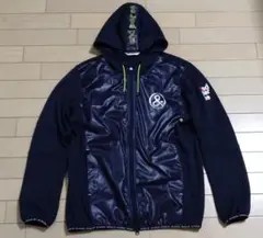 極美品■and per se アンパスィ ストレッチ ダブルジップ パーカー■Ｌ