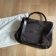 GUCCI グッチ◆バンブー◆ショルダーバッグ◆ハンドバッグ◆ブラウン 茶色
