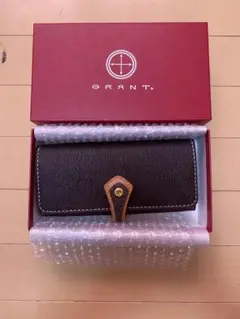 定価６.1万円↑ 未使用品 グラント GRANT 黒桟革 長財布 小銭入れ有り ZARIO-grandee- 二つ折り財布 レディース 名入れ 本革 財布