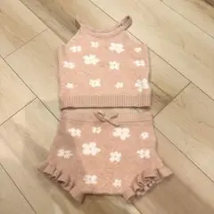 SHEIN 花柄　ニット　セットアップ　12-18M
