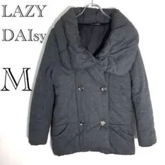 LAZY DAISY コート 肉厚 M グレー ダブル ラウンドカラー