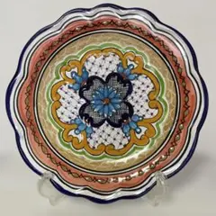 メキシコ製ハンドメイドセラミック絵皿
