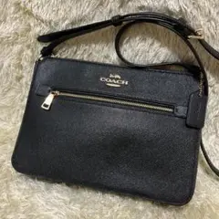 未使用✨コーチ ショルダー ファイル バッグ レザー 斜め掛け ブラック