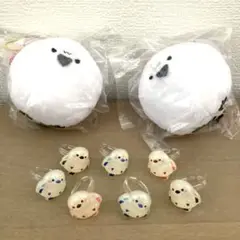 シマエナガ　フェイスマスコット　2個　＆　指輪7個