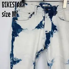 【0156】BIKESTAR タイダイ デニム スリム M ホワイト