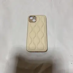 ベージュ波形ステッチiPhoneケース