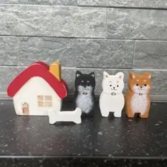 柴犬　こいぬ　ハウス　ホネ　トールペイント　カントリー雑貨