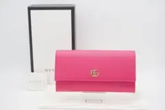 GUCCI 二つ折り長財布 GGマーモント レザー コンチネンタルウォレット