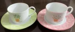 たち吉　Adam&Eve   ハーブガーデン　ペアカップ&ソーサー