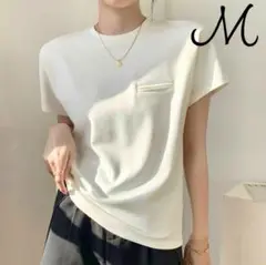 新品 レディース Tシャツ 白T シンプル 丸首 二の腕カバー おしゃれ 着回し