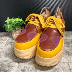 【新品未使用】YOSUKE 厚底スニーカー マルチカラー 24 アメーバーソール