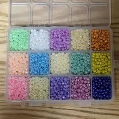【メルカリ便】 ビーズ大量 432g 15色セット