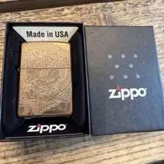 Zippo ドラゴン彫刻ライター Made in USA