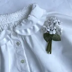 14113布花 すみれ コサージュ ハンドメイド 卒業式 入学式 普段使いにも♪