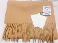 Toteme トーテム ロゴ ウール マフラー ブラウン ベージュ