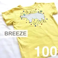 【BREEZE】ブリーズ 100㎝ 白くまTシャツ　ポーラーベア ウォッチング