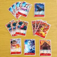ワンピースカード 赤 麦わらの一味 白ひげ海賊団 セット