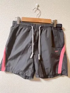 DUNLOP ダンロップ グレー×ピンク 短パン ショーパン シャカシャカ