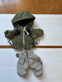 ねんどろいど服　オビツ11服　ドール服　ジャージ　運動着セット　緑