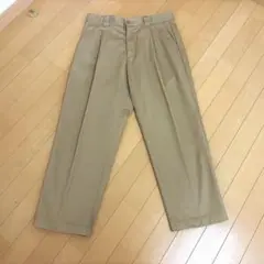 GLOBAL WORK ベージュ チノパン Lサイズ　ワイドフィット