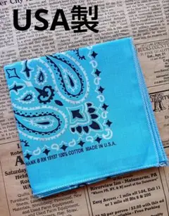 ※USA HAV-A-HANKペイズリーバンダナ/アメリカ製新品未使用