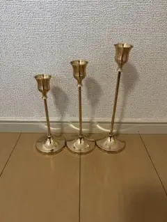 ゴールド キャンドルホルダー 3サイズセット