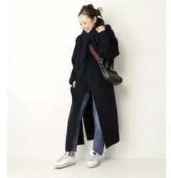 Deuxieme Classe victorianリバーロングノーカラーコート