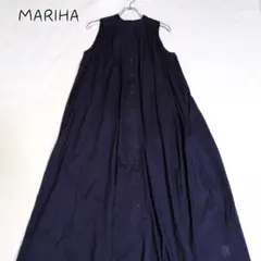 MARIHA マリハ 小鳥の歌のドレス ネイビー Aライン ノースリーブ