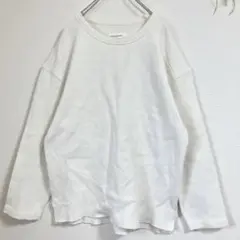 トップス カットソー トレーナー メンズ 長袖 白 M