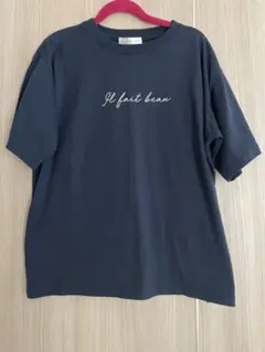 terawearemu 刺繍 Tシャツ Lサイズ ネイビー