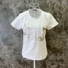 ✨Nini Lack✨Tシャツ♡キラキラプリント♡ホワイト♡おしゃかわ(L)