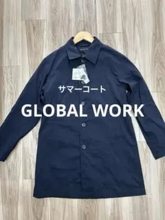 ✨【新品タグ付】GLOBAL WORK サマーコート S ネイビー ✨
