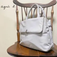 【格安】 可愛い金具ロゴ♡アニエスベー トートバック 2WAY ナイロン素材
