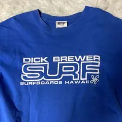 ヴィンテージDICK BREWER SURF Tシャツ 青Mサイズ